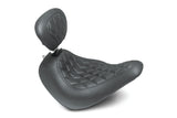 Mustang 18-21 Harley Low Rider, Sport Glide Wide Tripper Solo Seat w/DBR Diamond Stitch - Black