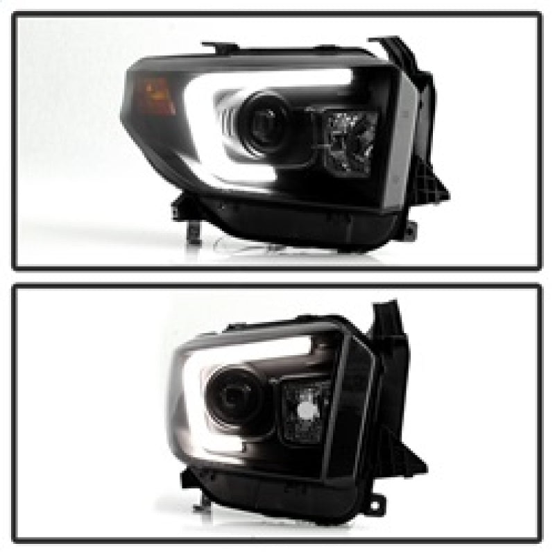 Spyder Toyota Tundra 2014-2016 Projector Headlights Light Bar DRL Black Smoke PRO-YD-TTU14-DRL-BSM