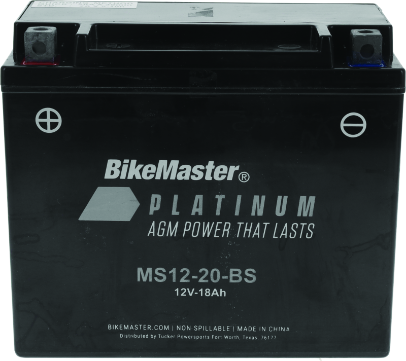 BikeMaster AGM Battery - MS12-20-BS