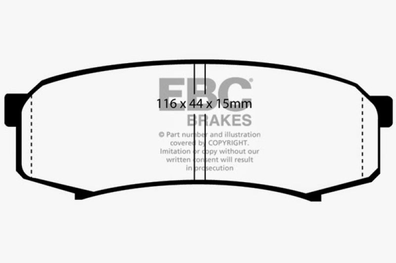 EBC 10+ Lexus GX460 4.6 Greenstuff Rear Brake Pads