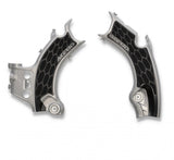 Acerbis 21+ Honda CRF250R/250RX/CRF450R/RX/ CRF450R-S Frame Guards- X-Grip - Silver/Black