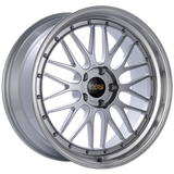 BBS LM 20x8.5 5x120 ET32 Diamond Silver Center Diamond Cut Lip Wheel -82mm PFS/Clip Required