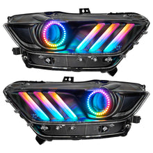 Load image into Gallery viewer, Oracle 15-17 Ford Mustang Dynamic RGB+A Pre-Assembled Headlights - Black Edition - SEE WARRANTY