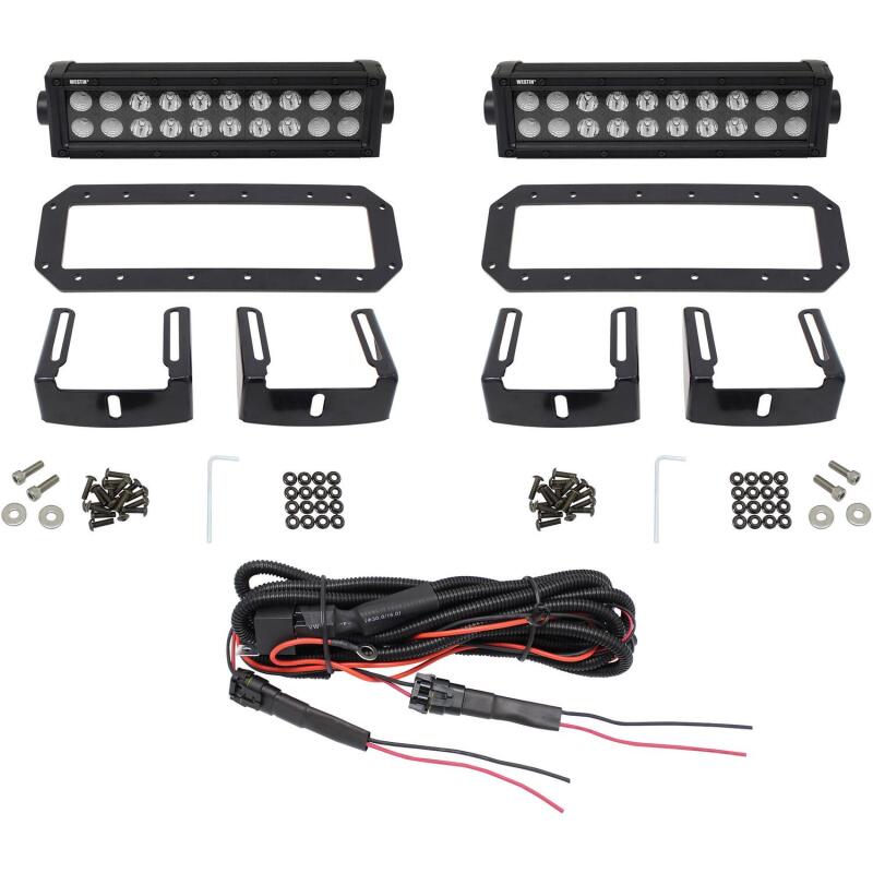 Westin HDX Flush Mount B-FORCE LED Light Kit (Set of 2) w/wiring harness - Black