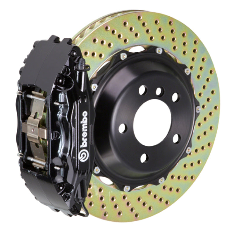 Brembo 89-98 Skyline GTR (R32/R33) Front GT BBK 4 Piston Cast 2pc 355x32 2pc Rotor Drilled-Black