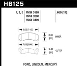 Hawk 84-93 Ford Mustang Blue 9012 Race Front Brake Pads