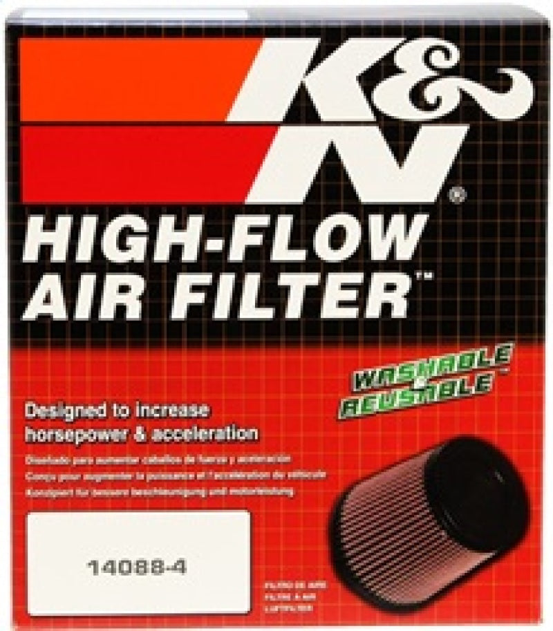 K&N Universal Clamp-On Air Filter 3in FLG / 6in B / 4-1/2in T / 6in H