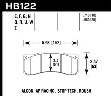 Load image into Gallery viewer, Hawk Alcon/AP Racing, StopTech Roush ER-1 Brake Pad Set