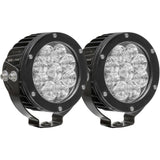 Westin Axis LED Auxiliary Light 4.75 inch Round Spot w/3W Osram (Set of 2) - Black