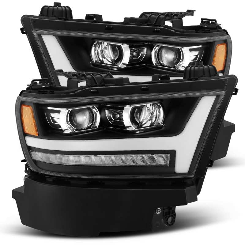 AlphaRex 19-20 Ram 1500HD PRO-Series Proj Headlight Plnk Style Blk w/Activ Light/Seq Signal/Plnk DRL