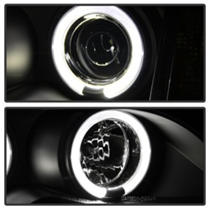 Spyder BMW E46 3-Series 02-05 4DR Projector Headlights 1PC LED Halo Blk PRO-YD-BMWE4602-4D-AM-BK