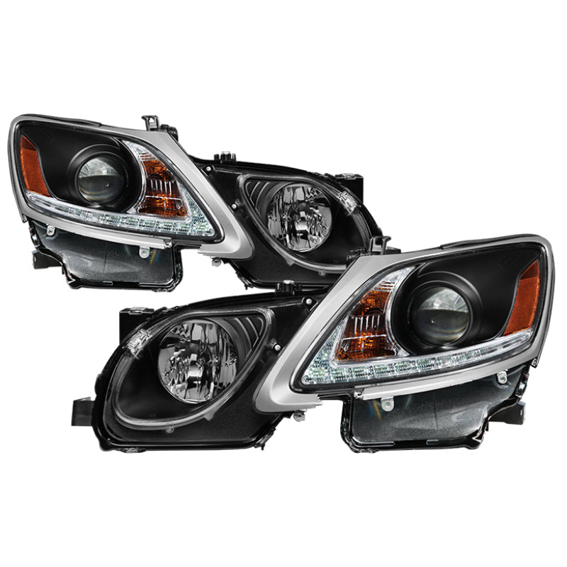 Spyder Lexus GS 300 / 350 / 450 06-11 Headlights - HID Model Only - Black PRO-YD-LG06-HID-DRL-BK