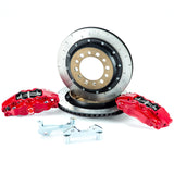 Alcon 07+ Jeep JK w/ 6x5.5in Hub 355x22mm Rotor 4-Piston Red Calipers Rear Brake Upgrade Kit