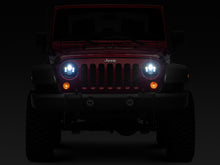 Load image into Gallery viewer, Raxiom 97-18 Jeep Wrangler TJ/JK Axial Series LED Daymaker Headlights- Black Housing (Clear Lens)