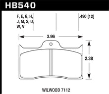 Load image into Gallery viewer, Hawk 0.490in Thickness Wilwood Ferro-Carbon HT-10 Motorsports Brake Pads