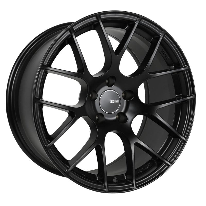 Enkei Raijin 18x8 45mm Offset 5x112 Bolt Pattern 72.6 Bore Diamter Matte Black Wheel