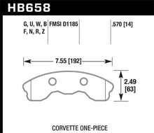 Load image into Gallery viewer, Hawk DTC-80 10-11 Chevy Corvette Grand Sport / 06-08 Corvette Z06 (1 piece) Front Race Brake Pads