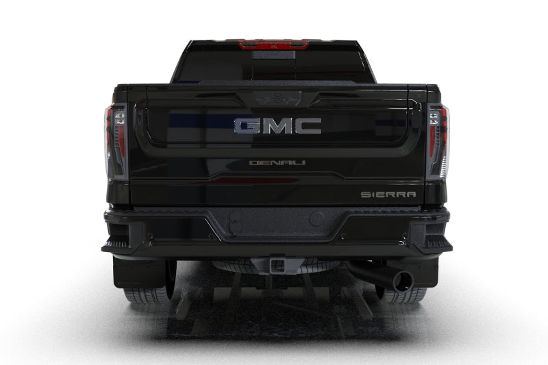 Rally Armor 20-24 GMC Sierra 2500/3500 HD Denali Black Mud Flap w/Metallic Black Logo