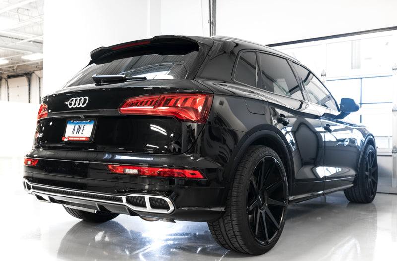 AWE Tuning Audi B9 SQ5 Resonated Touring Edition Cat-Back Exhaust - No Tips (Turn Downs)