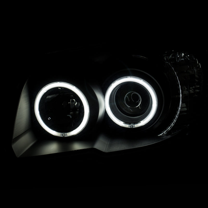 ANZO 2006-2009 Toyota 4Runner Projector Headlights w/ Halo Black