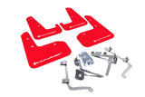 Rally Armor 11-14 Subaru WRX/STI (Sedan Only) Red UR Mud Flap w/White Logo