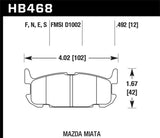 Hawk 04-05 Mazda Miata HT-10 Race Rear Brake Pads