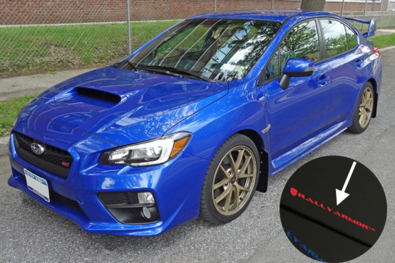 Rally Armor 15-21 Subaru WRX/STI Black UR Mud Flap w/Blue Logo