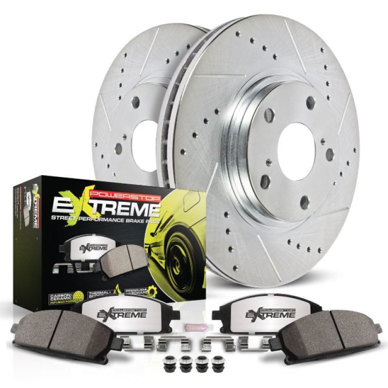 Power Stop 2009 BMW 335i xDrive Front Z26 Street Warrior Brake Kit