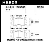 Hawk 15-17 Ford Mustang GT DTC-70 Race Front Brake Pads