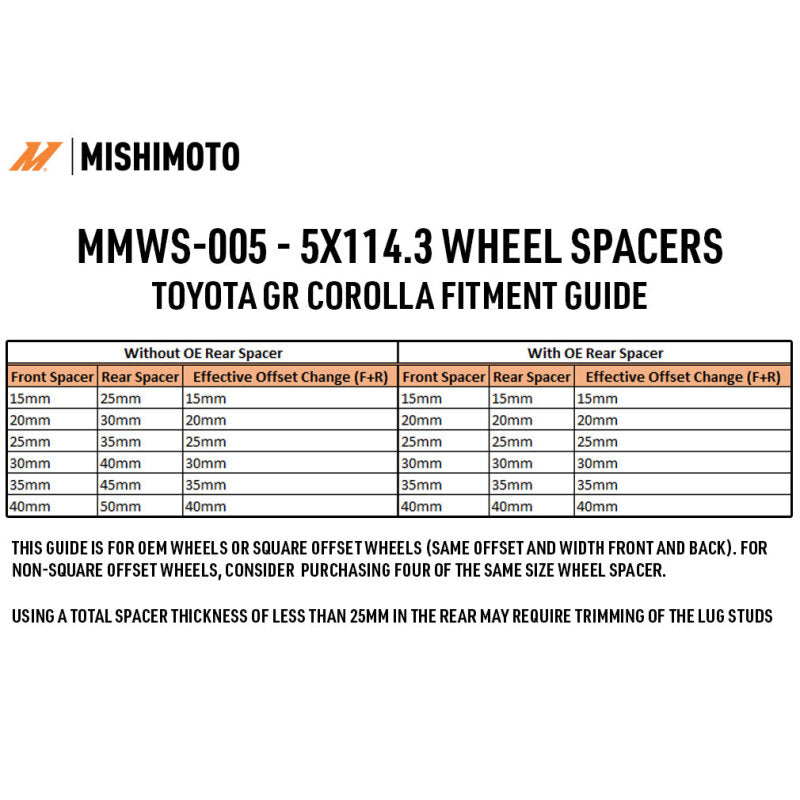 Mishimoto Wheel Spacers - 5x114.3 - 60.1 - 20 - M12 - Black