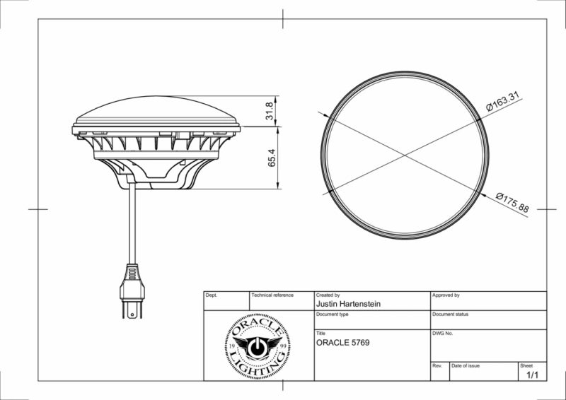 Oracle LED Headlights 7in High Powered with Black Bezel - Dynamic