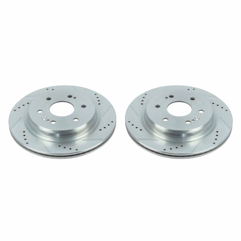 Power Stop 19-20 Chevrolet Silverado 1500 Rear Evolution Drilled & Slotted Rotors - Pair