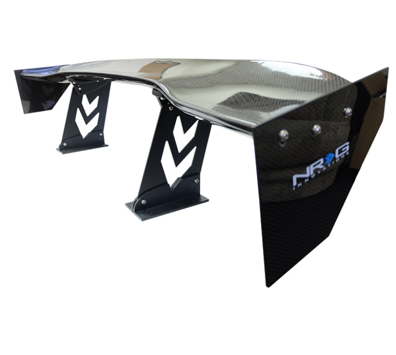 NRG Carbon Fiber Spoiler - Universal (59in.) NRG Logo Large End Plates