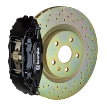 Load image into Gallery viewer, Brembo 82-89 6-Series Front GT BBK 4 Piston Cast 2pc 332x32 1pc Rotor Drilled-Black