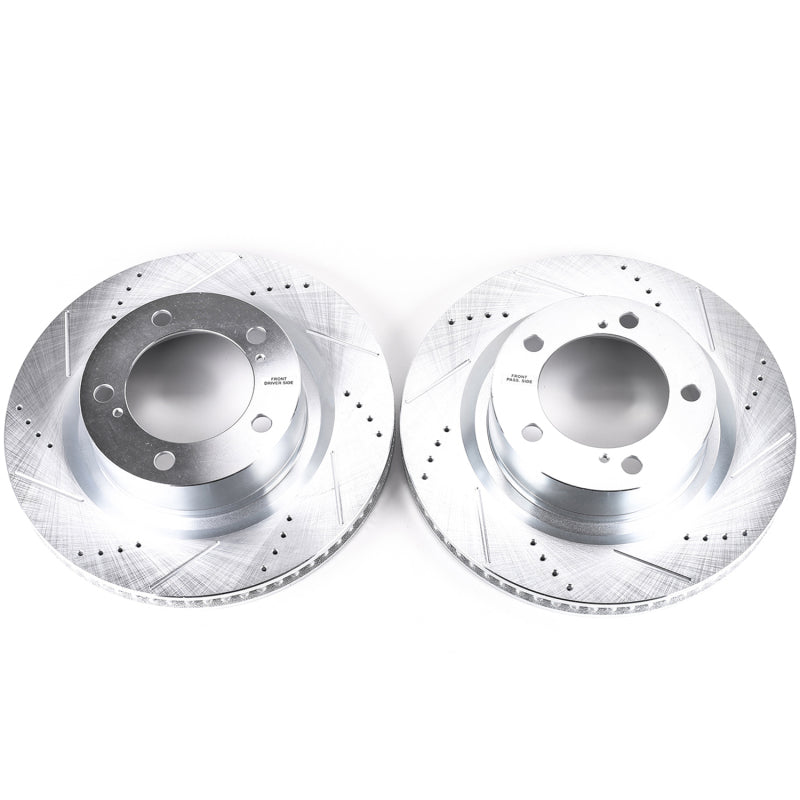 Power Stop 16-21 Toyota Land Cruiser Front Evolution Drilled & Slotted Rotors - Pair