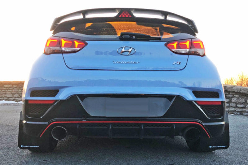 Rally Armor 19-22 Hyundai Veloster N Black UR Mud Flap w/ Grey Logo