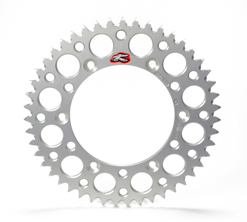 Renthal 91-24 KTM 125-525 EXC/SX/SX-F/XC/XC-W/XC-F Rear Grooved Sprocket - Silver 520-48P Teeth