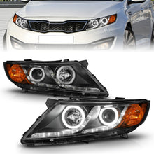 Load image into Gallery viewer, ANZO 2011-2013 Kia Optima Projector Headlights w/ Halo Black (CCFL)