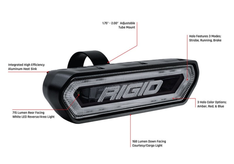 Rigid Industries Tail Light Kit with Mounting Bracket - Red | Durable & High-Performance