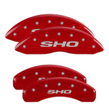 MGP 4 Caliper Covers Engraved Front & Rear SHO Red finish silver ch