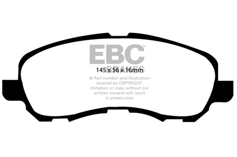 EBC 07+ Jeep Compass 2.0 (262mm Rear Rotors) Greenstuff Front Brake Pads