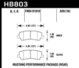 Hawk 2015+ Ford Mustang GT 5.0L (Excluding GT350/GT350R/GT500) ER-1 Endurance Racing Rear Brake Pads