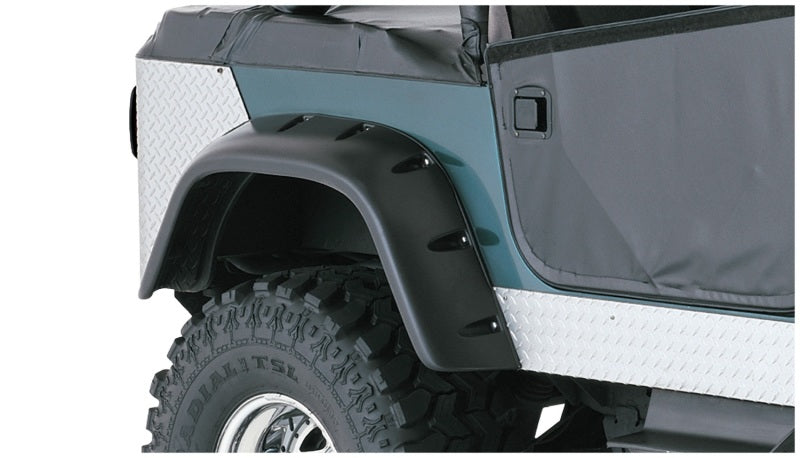 Bushwacker 59-83 Jeep CJ5 Cutout Style Flares 4pc - Black