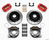 Wilwood Dynapro Dust-Boot P/S Park Brake Kit Drilled Red Small Ford 2.50in Offset