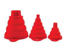 Load image into Gallery viewer, Griots Garage Collapsible Silicone Funnels - Set of 3