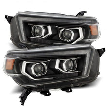 Load image into Gallery viewer, AlphaRex 10-13 Toyota 4Runner PRO-Series Projector Headlights Plank Style Black w/Seq Signal/DRL