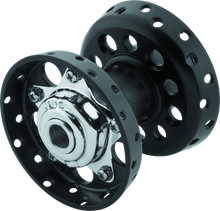 Load image into Gallery viewer, Bikers Choice 36-66 Big Twin Black Star Hub With Cone Style Bearing