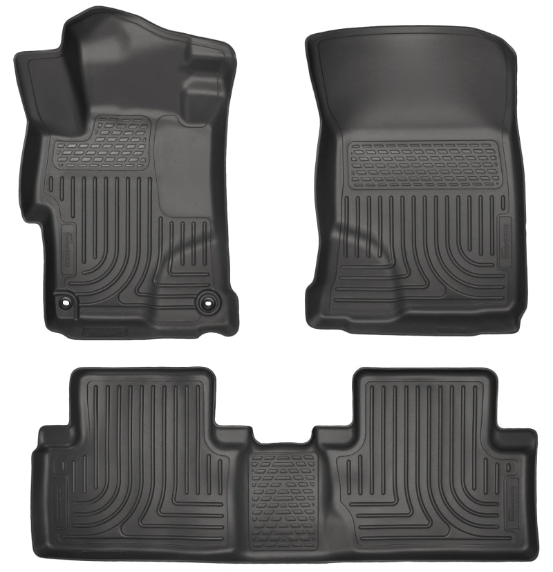 Husky Liners 2014 Honda Civic Sedan WeatherBeater Black Front & 2nd Seat Floor Liners