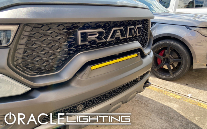 ORACLE Lighting 19-22 RAM Rebel/TRX Front Bumper Flush LED Light Bar System - Yellow SEE WARRANTY