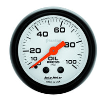 Load image into Gallery viewer, Autometer Phantom 52mm 0-100 PSI Mechanical Oil Pressure Gauge